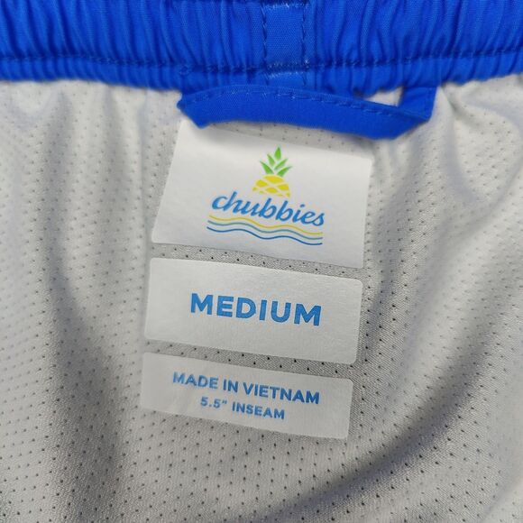 Chubbies Swim Trunks Mens Size Medium 5.5" Inseam Blue Striped Surf - Picture 4 of 5